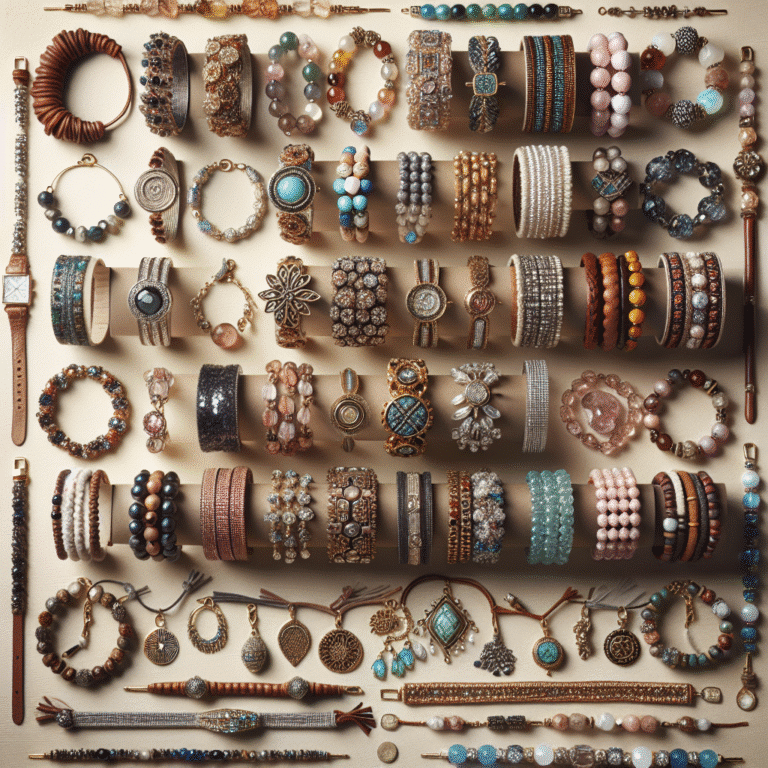 pulseiras criativas feitas à mão para presentes.